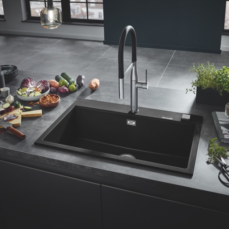 Grohe K700 køkkenvask, 56x51 cm, sort
