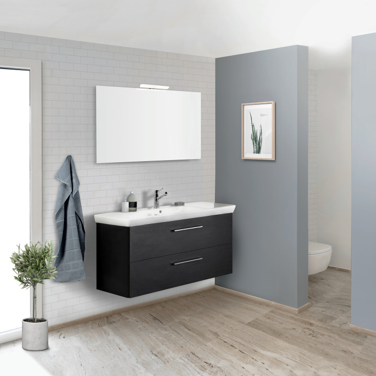 Dansani Mido+ underskab, 120x44 cm, sort struktur