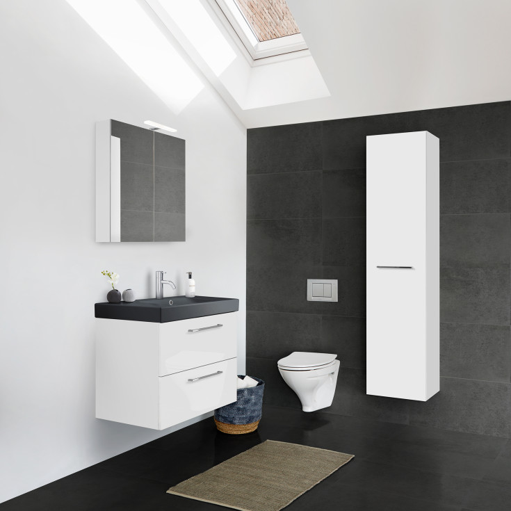 Dansani Mido+ servantskap, 80x35 cm, hvit