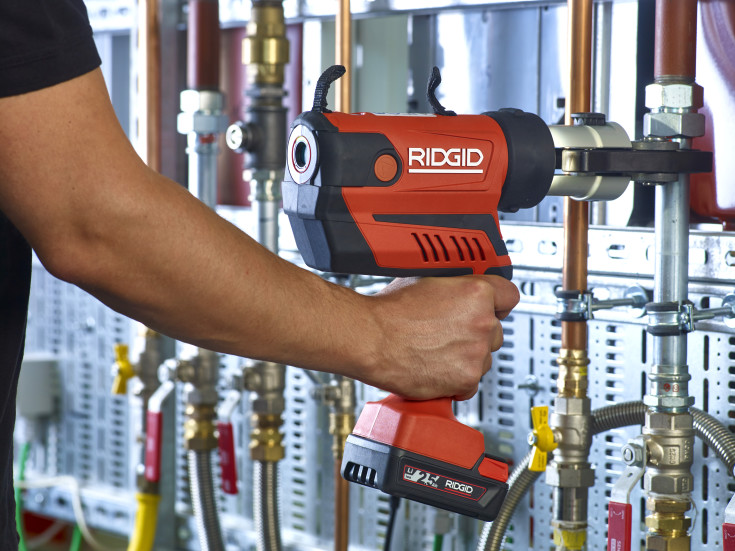 Ridgid RP350 pressmaskine m. batteri og lader