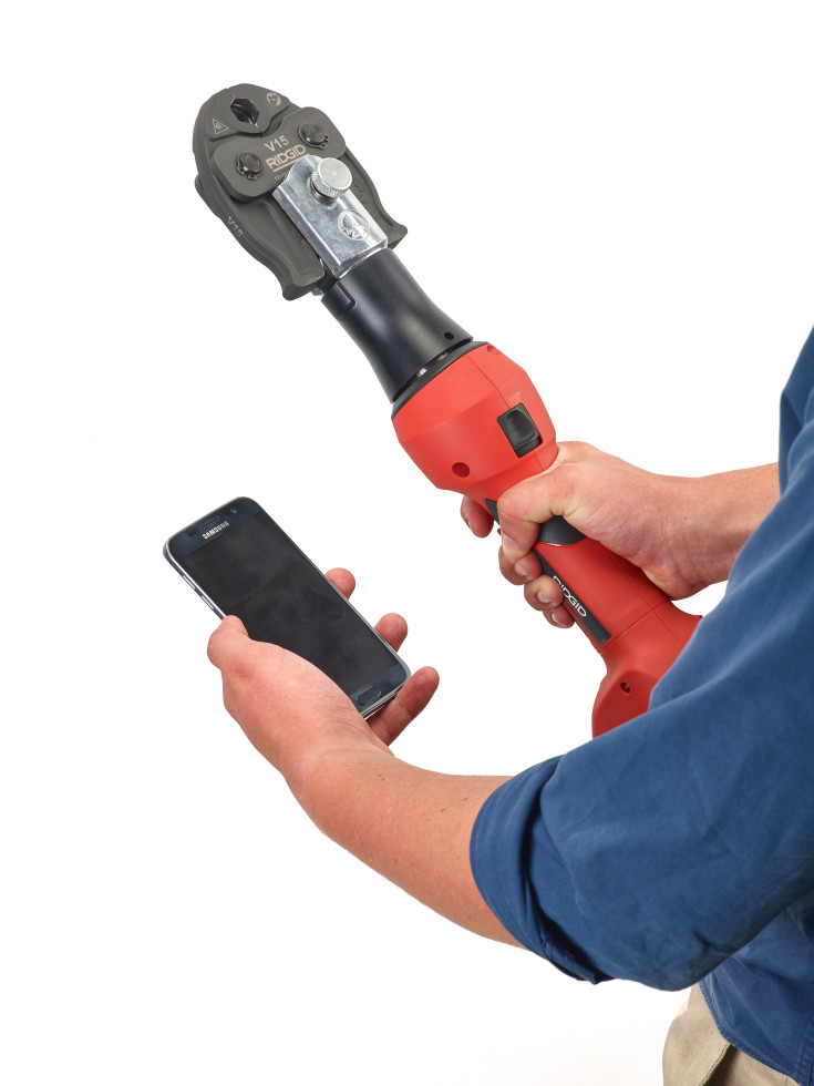 Ridgid pressmaskine RP351, Inlinegreb, med batteri og lader