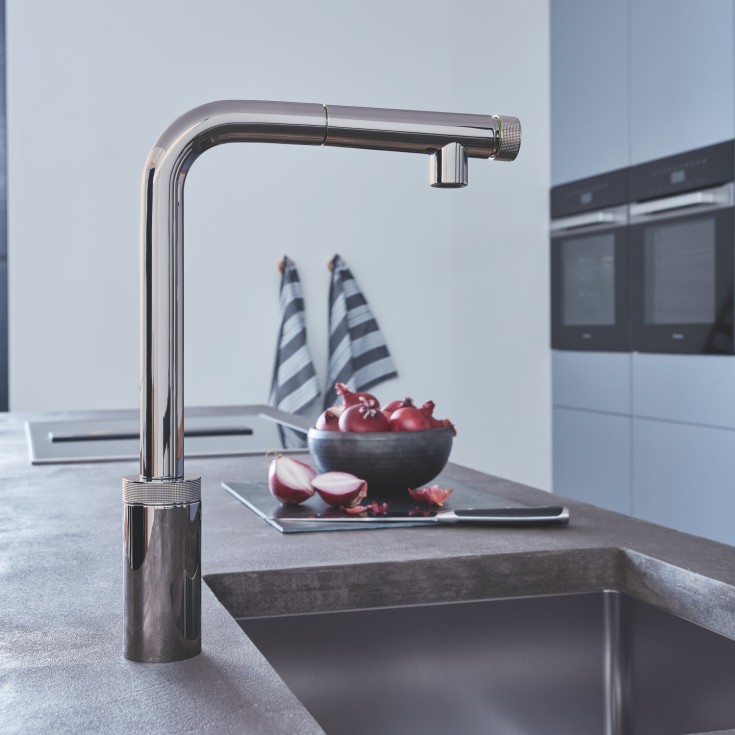 Grohe Minta SmartControl köksblandare, svart krom