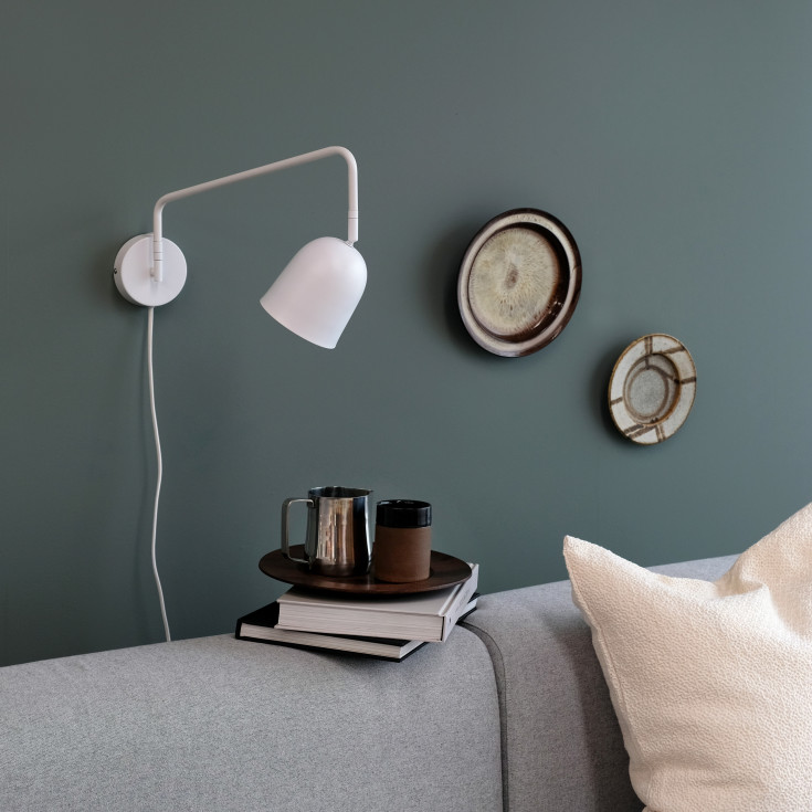 Dyberg Larsen Manchester vegglampe, hvit