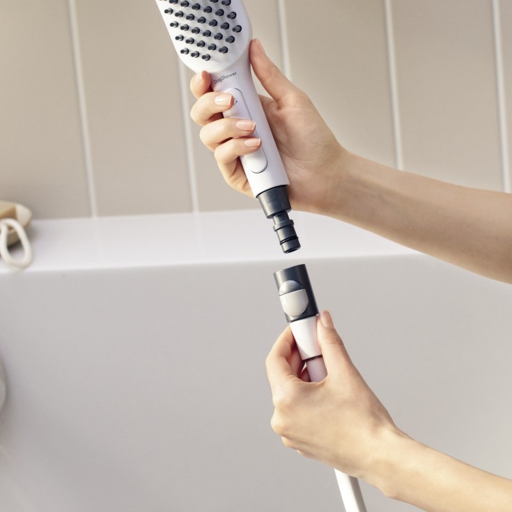 Hansgrohe koblingssett, 3 dele, 1/2", sort