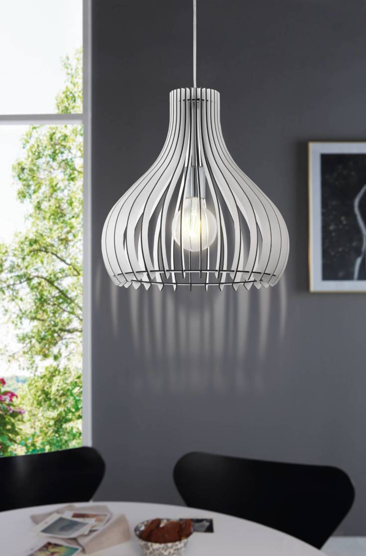 Eglo Tindori pendellampa, borstat stål, Ø38 cm
