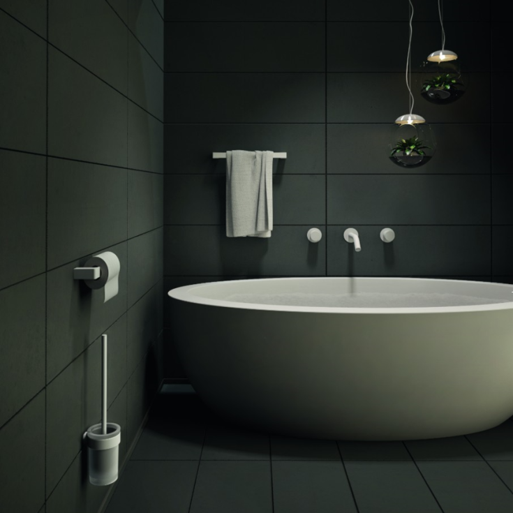 Hefe Piren håndklædestang, 45 cm, mat hvid