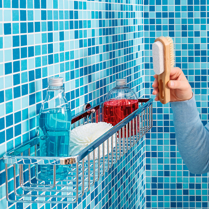 Tesa Aluxx brusehylde, krom