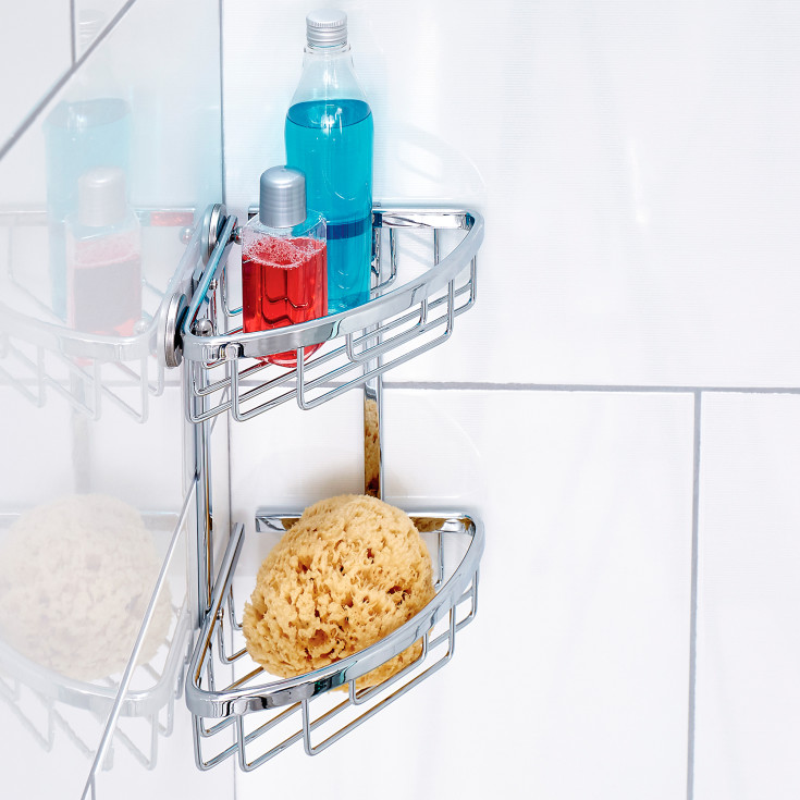 Tesa Aluxx brusehylde, krom