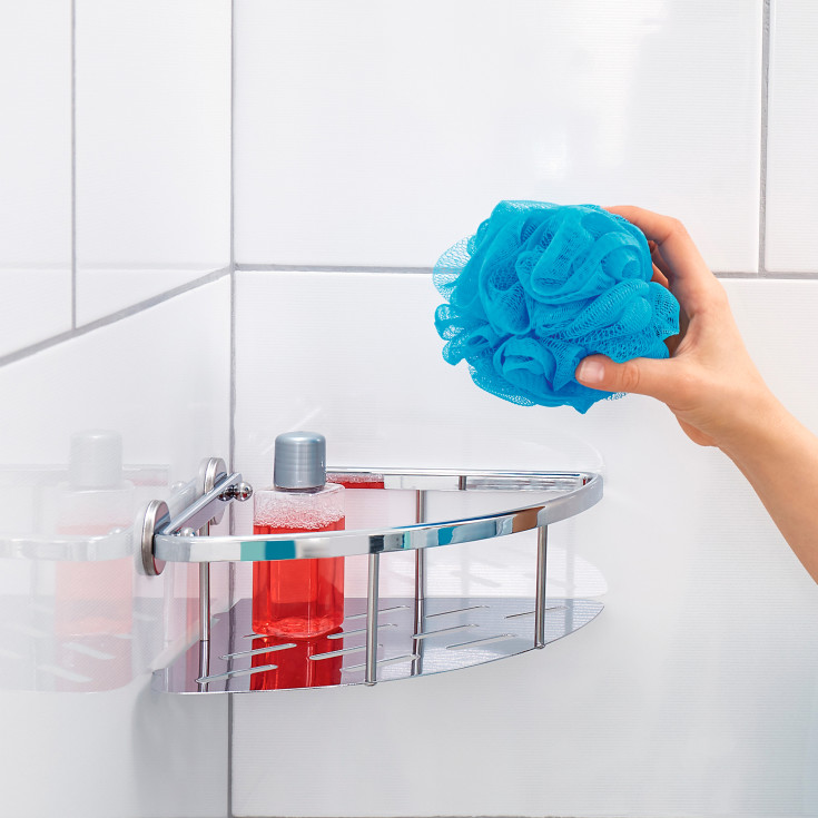 Tesa Aluxx brusehylde, krom