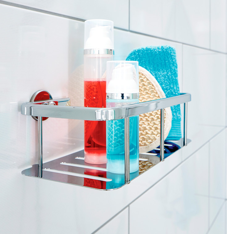 Tesa Aluxx duschhylla, krom