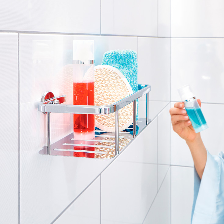 Tesa Aluxx brusehylde, krom