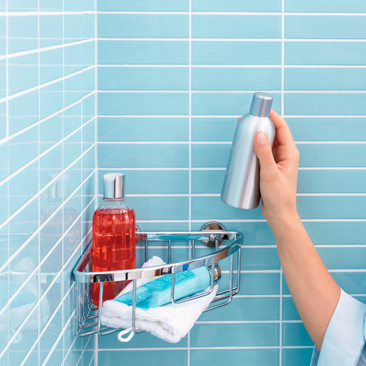 Tesa Aluxx brusehylde, krom