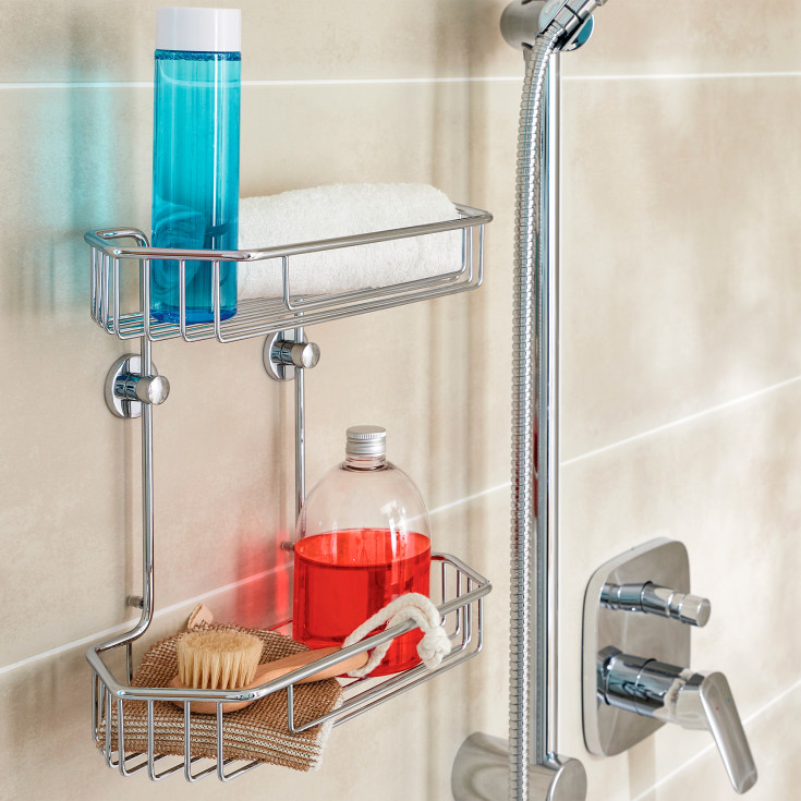 Tesa Draad duschhylla, krom