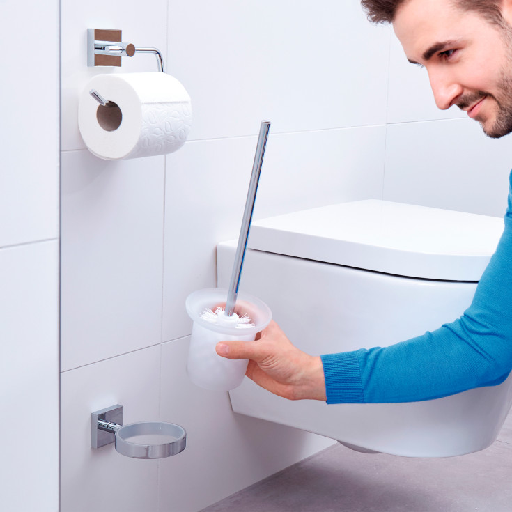 Tesa Ekkro toiletbørste, glas/krom