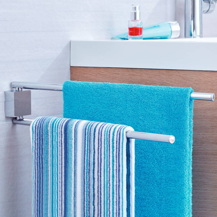 Tesa Ekkro håndklædestang, 42 cm, krom