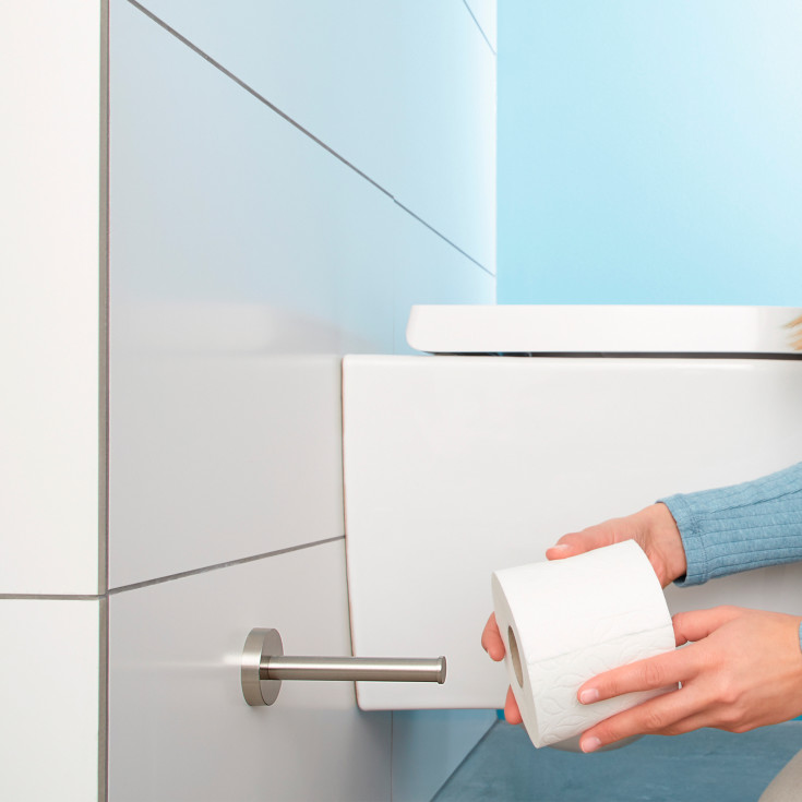 Tesa Moon reservepapirholder, krom