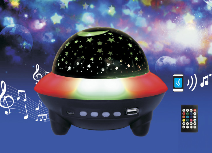 Veli Line stjärnhimmel lampa med högtalare