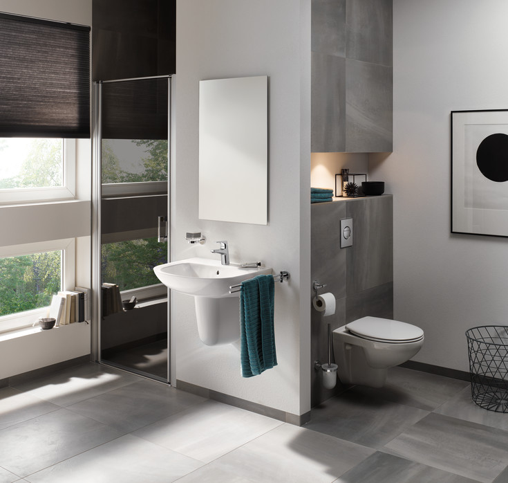 Grohe BauFlow servantbatteri, krom