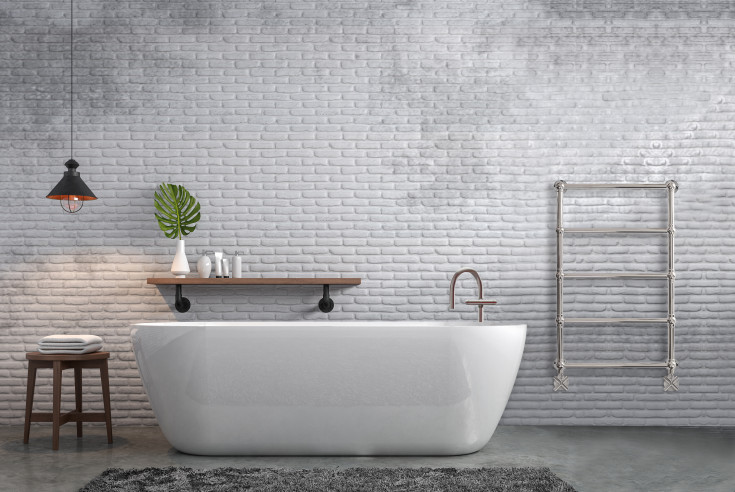 Kriss Empire håndkletørker, kombi, 60x95 cm, krom