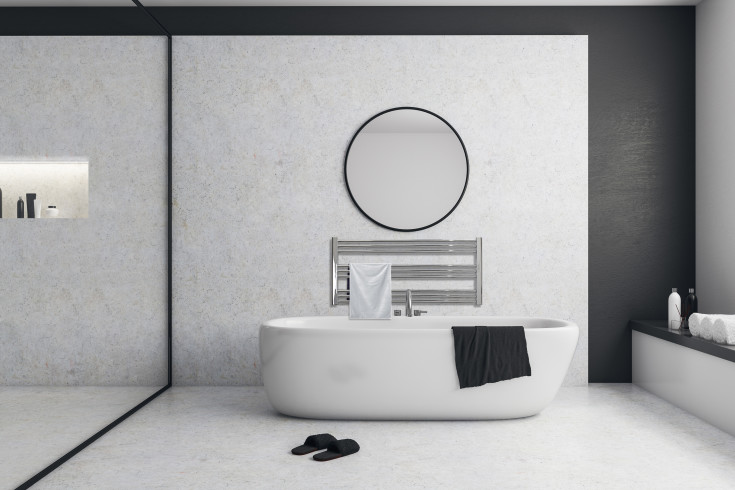 Kriss Space håndklædetørrer, kombi, 51x90 cm, krom