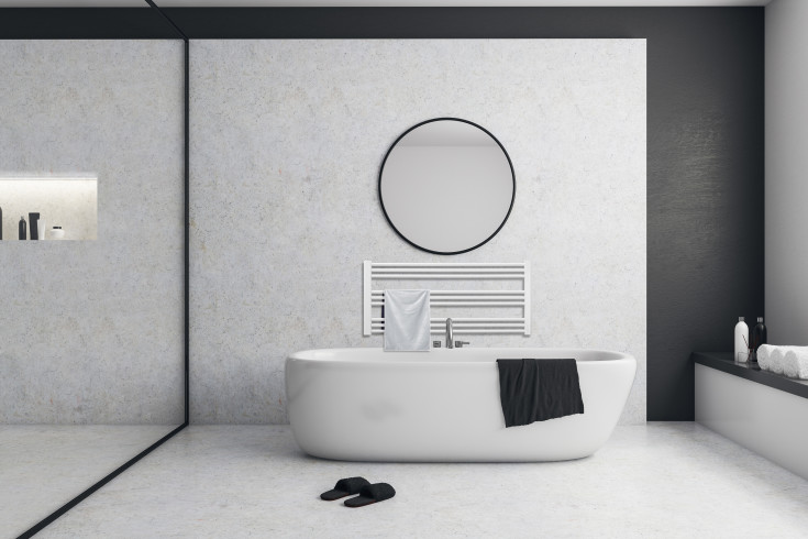 Kriss Space håndkletørker, kombi, 51x90 cm, hvit