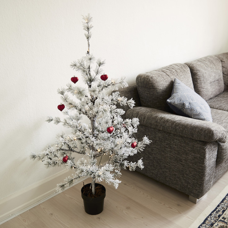 Nordic Winter lärkträd med belysning