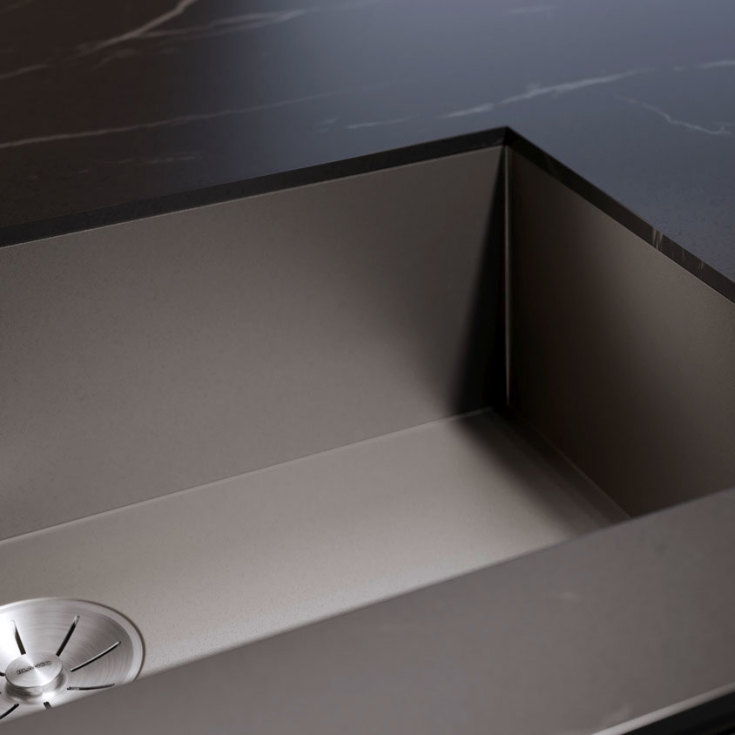 Blanco Zerox 700-U UXI diskbänk, 74x44 cm, grå