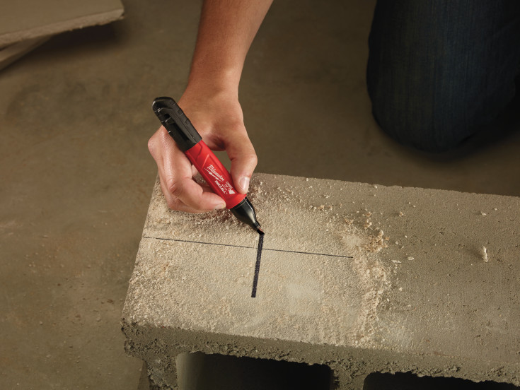 Milwaukee Inkzall merkepenn, skrå spiss, svart