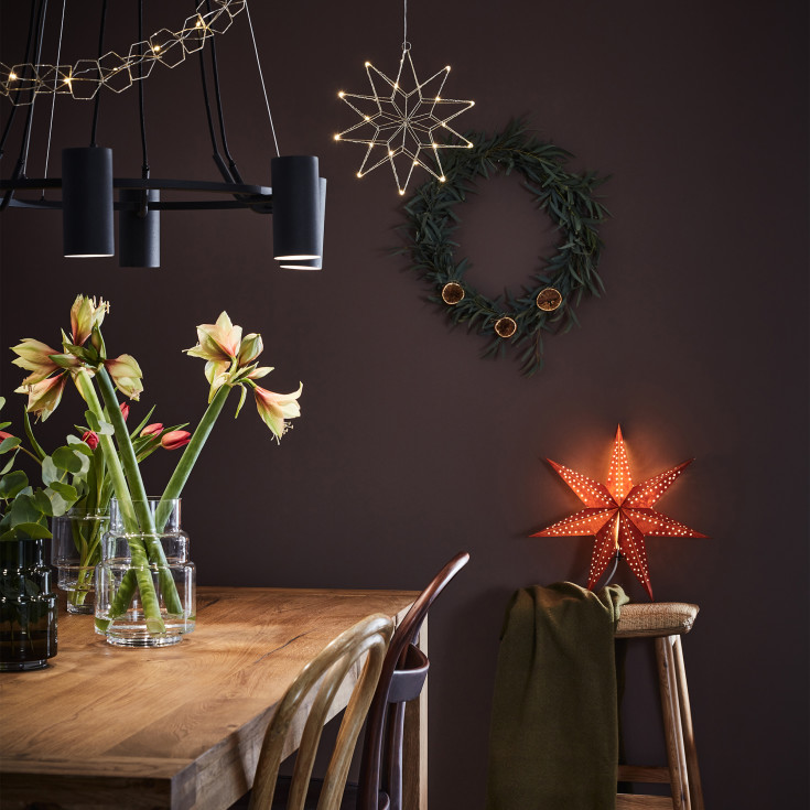 Markslöjd Gleam stjerne med lys, guld