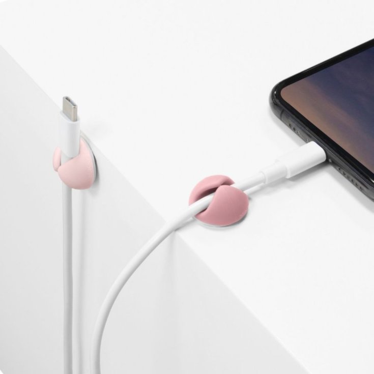 Bluelounge Cabledrop ledningeholder, rød, 9 stk.