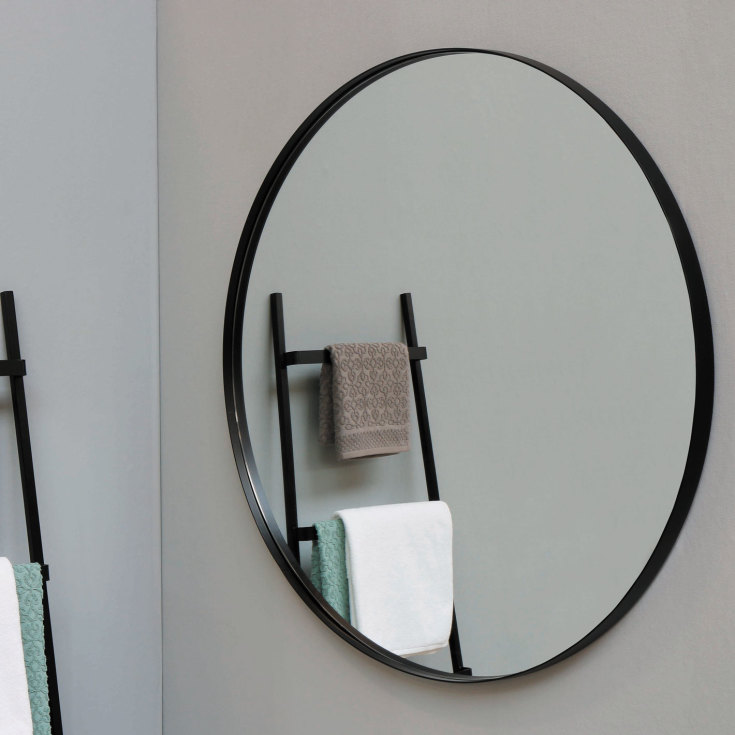 Sanibell Proline spegel, Ø120 cm, matt svart