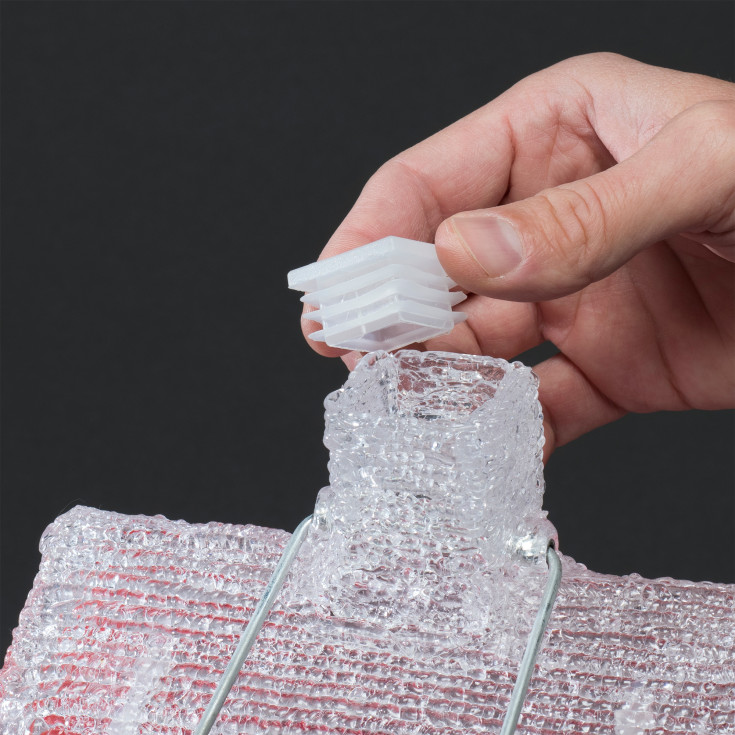 Konstsmide fågelbord, röd/vit