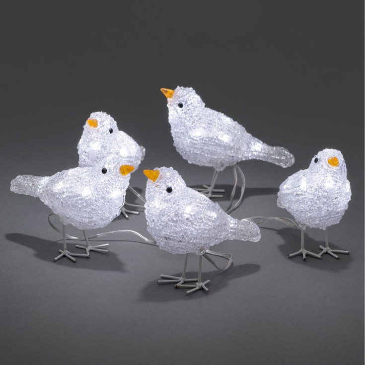 Konstsmide fugler, hvit/klar