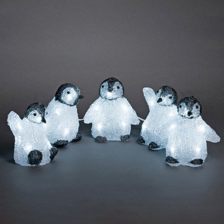 Konstsmide pingvinbørn