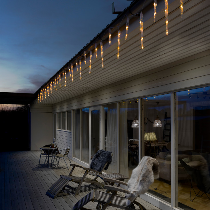 Konstsmide istapper lyslenke, 48 stk., amber