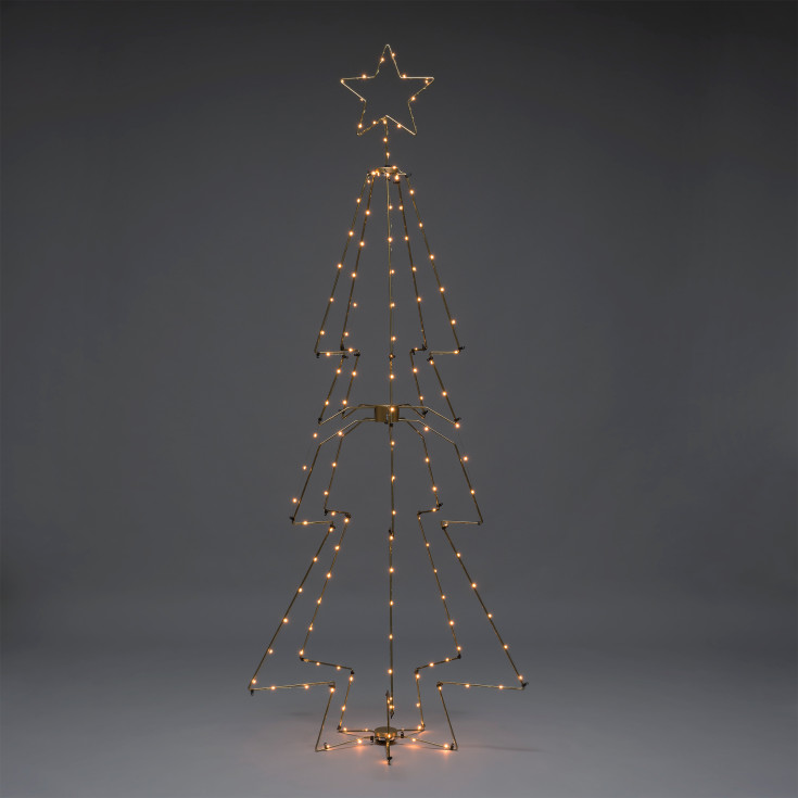 Konstsmide metal light trä, mässing