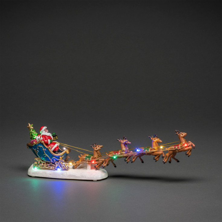 12 stk Konstsmide julemand med rensdyr dekoration