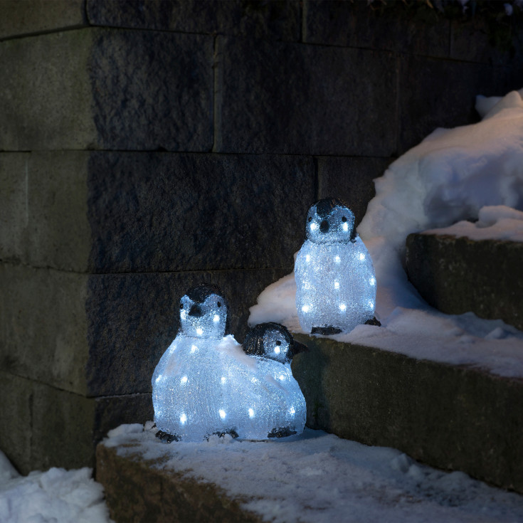 Konstsmide pingvinfamilie