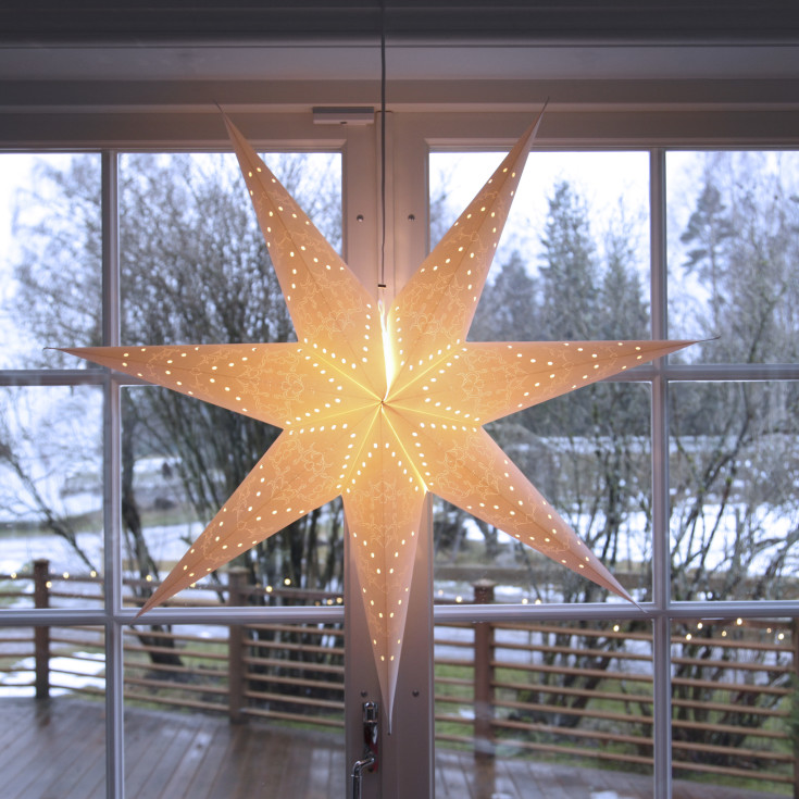 Star Trading Sensy adventsstjärna med ljus, 100 cm, vit