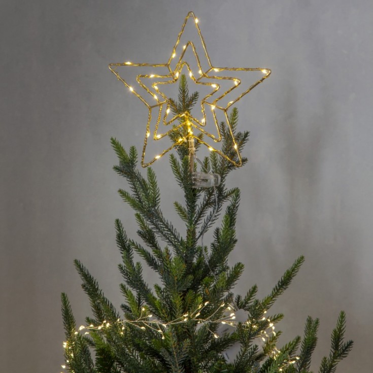 Star Trading Topsy julgransstjärna med ljus