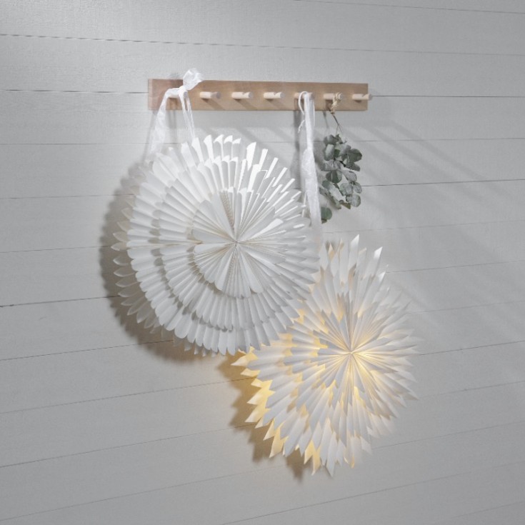 Star Trading Ice adventsstjärna med ljus, 50 cm, vit