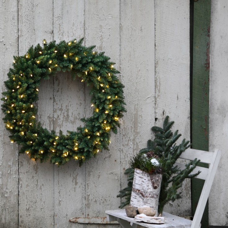 Star Trading Calgary julekrans med lys, 80 lys