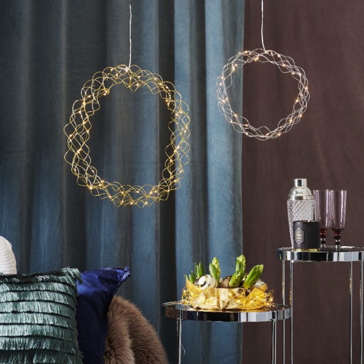 Star Trading Curly juledekorasjon, Ø48 cm, messing