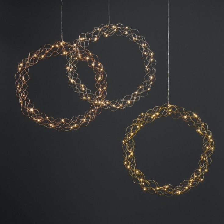 4 stk Star Trading Curly juledekoration, Ø48, krom