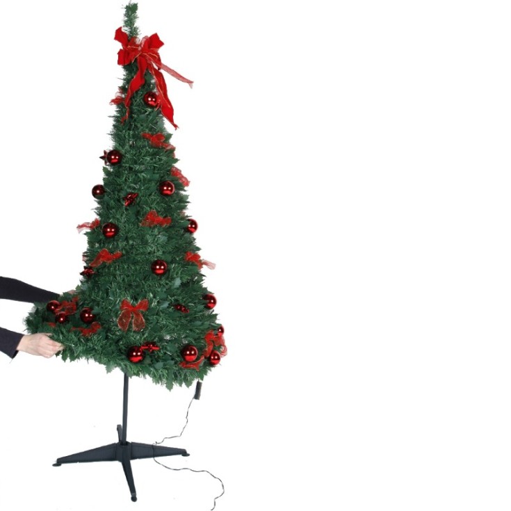 Star Trading Pop-up kunstigt juletræ med lys & sløjfer