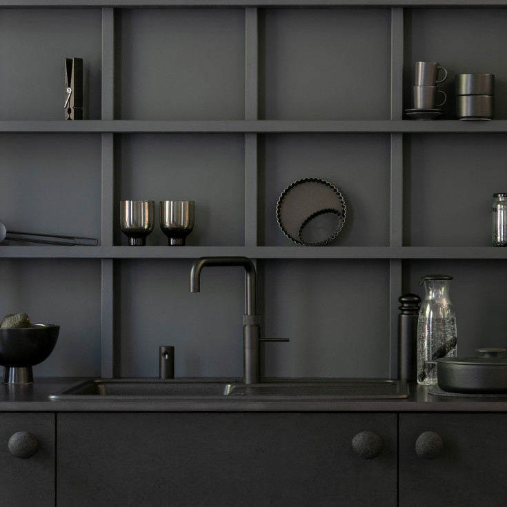 Quooker Fusion Square kjøkkenkran, med PRO3 beholder, matt sort