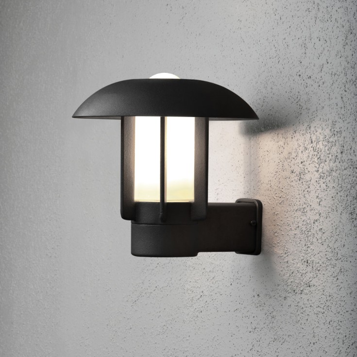 Konstsmide Heimdal vägglampa utomhus, svart