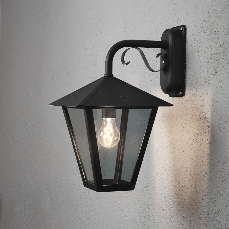 Konstsmide Benu Down vägglampa utomhus, svart