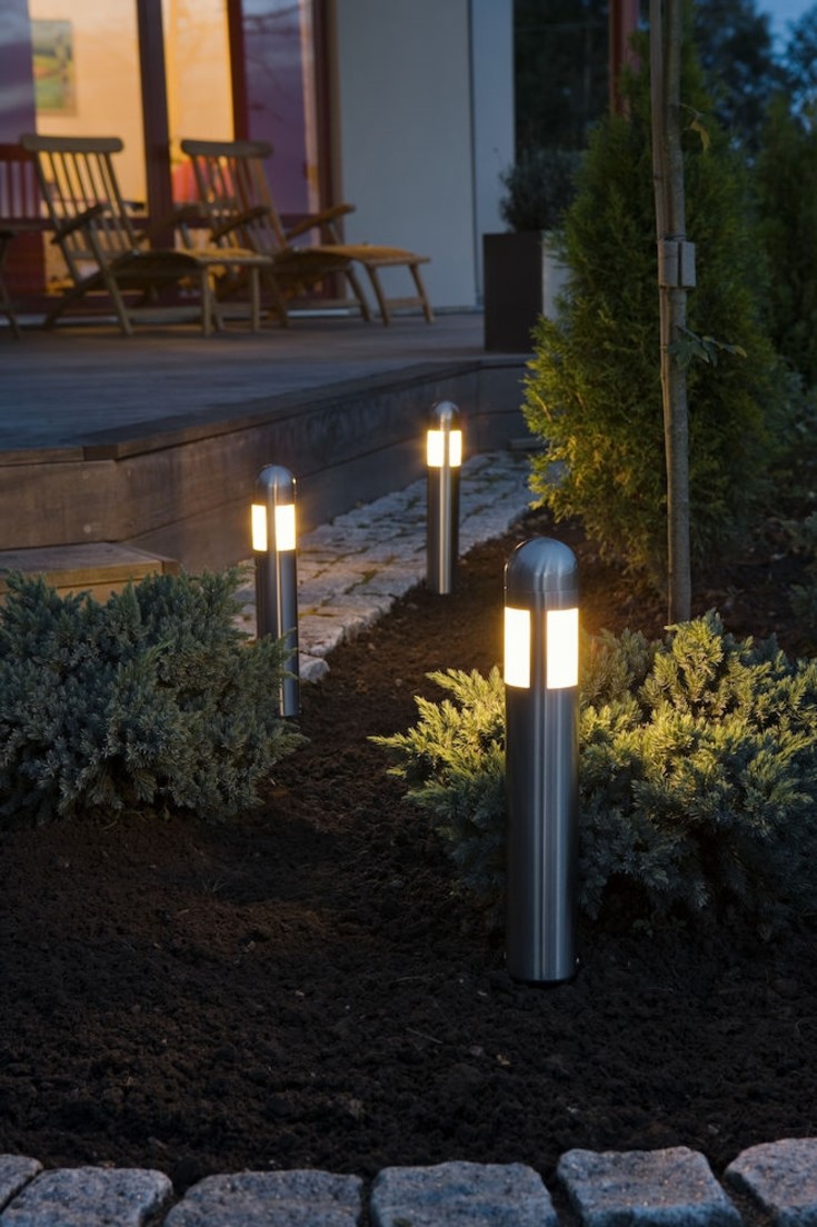 Konstsmide Amalfi trädgårdslampa, rostfritt stål