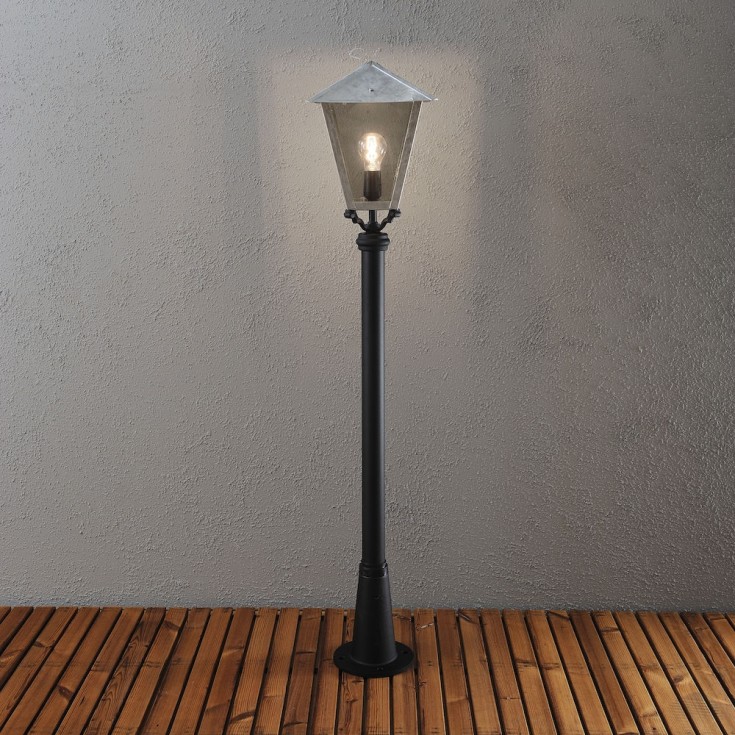 Konstsmide Benu trädgårdslampa, galvaniserat stål